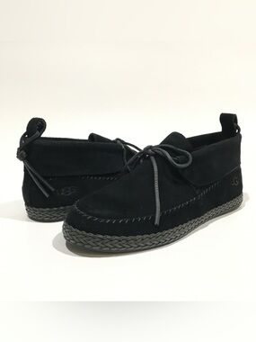 UGG Woodlyn Moccasin Loafers -Black Suede -Women’s US 9.5 -NEW